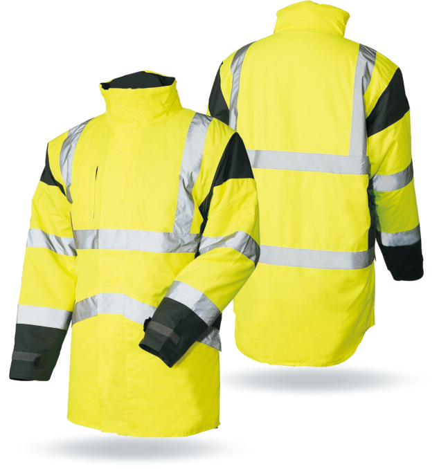 Winter waterproof warm hivis reflective taffeta Safety Jackets